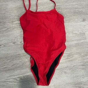 Jolyn one piece red tie back